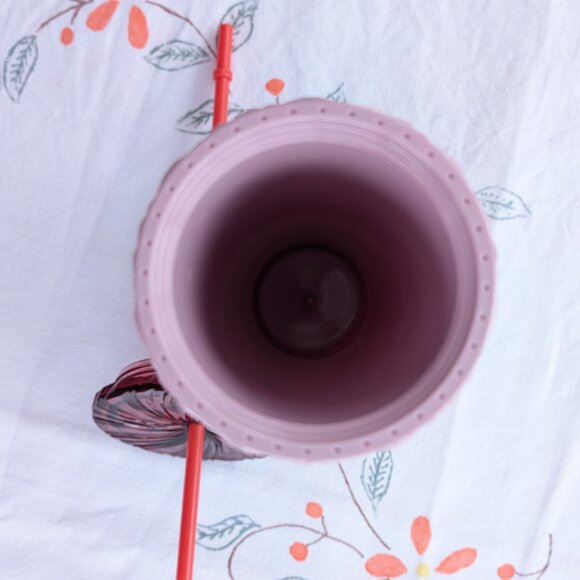 Starbucks Sunrise Swirl Cold Cup 24 oz Pearl Pink Orange Ombre Swirl NWOT - Picture 7 of 9